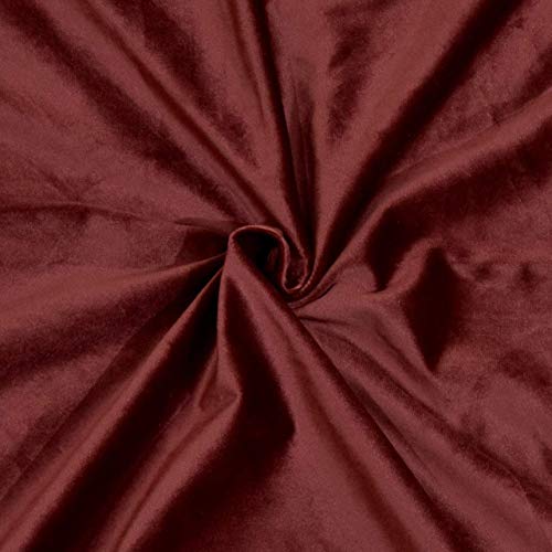 Image of High Sofa Quality Velvet Solid Grommet Room Darkening Eyelet Door Curtains for Living Room (7 Feet, Maroon) - Set of 2 Pieces