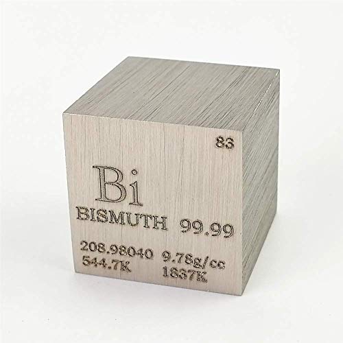 Cube de Bismuto 160 g cadeau original pour passionne de science avec gravure Bi