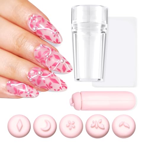 U-Shinein Nail Stamper Kit, French Silicone Nail Stamper Kit & Nail Art Stamp Pen
