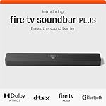 Amazon Fire TV Soundbar Plus (newest model) with built-in subwoofer, 3.1 channel, Dolby Atmos, clear dialogue