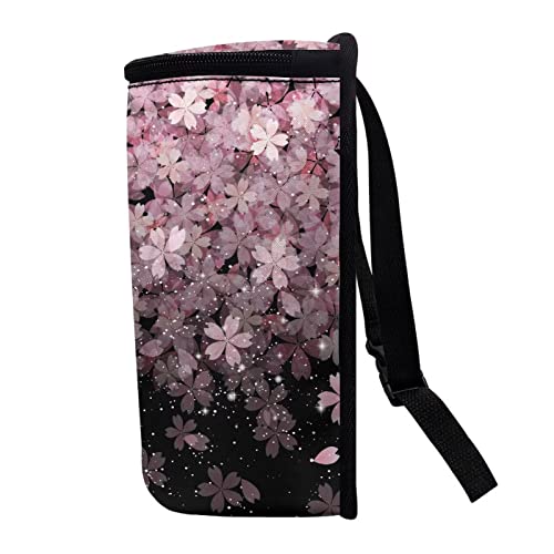 Image of Talayituse Cherry Blossom Print Car Trash Can with Lid, Leak Proof Auto Trash Bag Hanging Vehicle Garbage Can Multipurpose Storage Container for Back Seat Road Trip