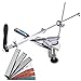 Aiguiseur de couteaux RX-008, système professionnel d'affûtage de couteaux, rotation à angle fixe, kit d'affûtage de couteaux de cuisine avec 4 pierres à aiguiser et 3 pierres diamantées