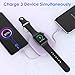 Small Portable Charger 5000mAh,iWatch Wireless Charger Mini Power Bank with Built-in Cable,Travel Keychain Charger for Apple Watch 11/10/9/8/Ultra/7/6/Se/5/4,iPhone 17/16/15/14/13/12,Android Phone