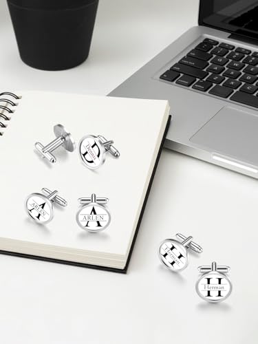Mancuernillas personalizadas clásicas para hombre miniatura 3