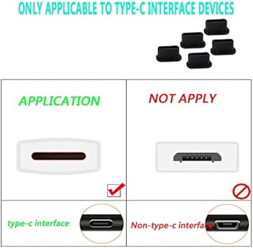 Amazon.com: ACKLLR 10 Pairs USB C Dust Plugs Set for Type C ...