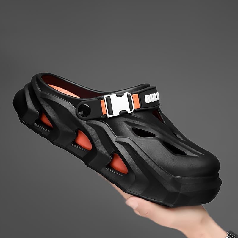 Men's Casual Black EVA Mules – Slip-On Summer Sandals for Comfortable Walking | Lightweight Modern Casual Footwear | Breathable EVA Upper3