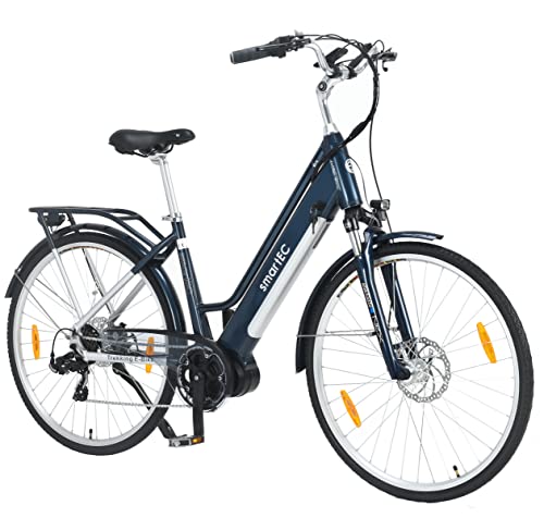 smartEC TrekX-28MD Damen Elektrofahrrad 250W Mittelmotor Li-Ion-Akku 36V/13Ah 28Zoll Reichweite 90km bis 25km/h Trekking