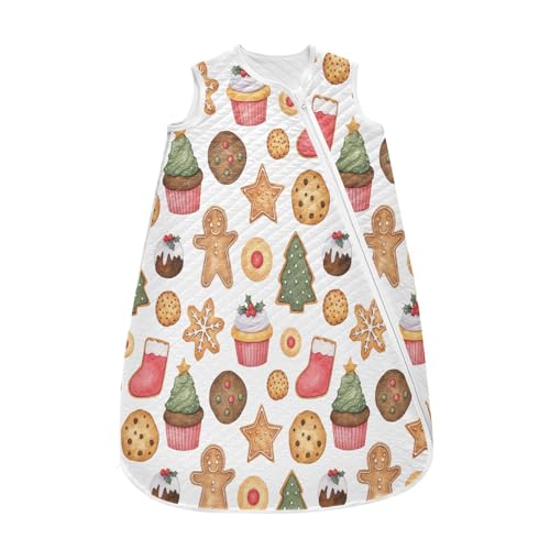Kigai Christmas Cookie Tree Baby Sleep Sack Wearable Blanket Sleeping Bag 2-Way Zipper Soft Swaddle Transition Sack