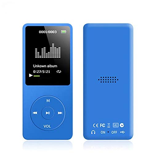 Loijon Leitor MP3 / MP4 Leitor de música de 64 GB Leitor de música MP3 portátil com ecrã de 1,8 ''