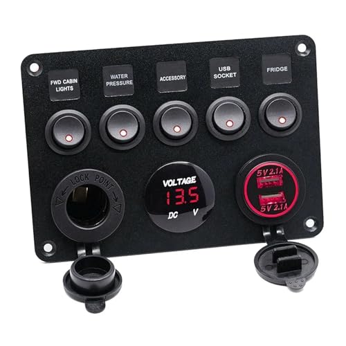 Panneau interrupteur 12V pour camping-car avec double USB pour road-trip serein