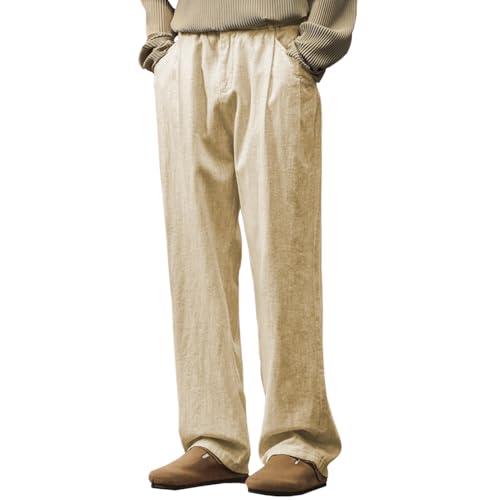 Men's Pants Slacks Casual Lightweight Pants Loose-fit Style