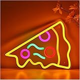Genérico Neón Letrero de neón para LED para pizza para ideal para decoración restaurantes cocinas pizzerías y comedores 28,5 x 20,4 cm