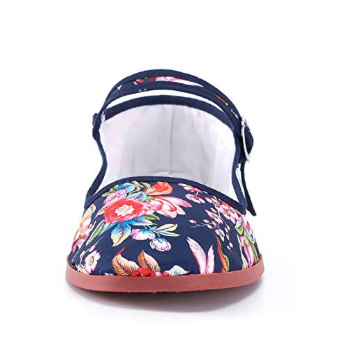Image of Womens Classic China Flats, Casual China Doll Shoes, Cotton Mary Janes, Chinese Tai Chi Shoes