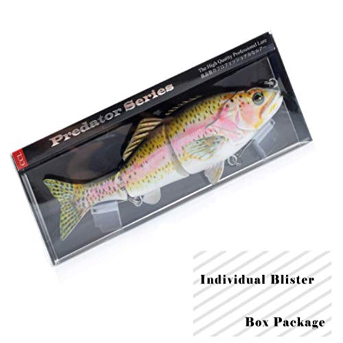 Yialia Isca de pesca biônica isca afundando corpo duro isca de pesca de 3 segmentos isca de pesca mu