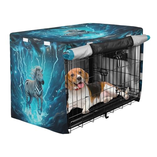 Housse pour cage chien et chat imperméable bâche protection zèbre espace