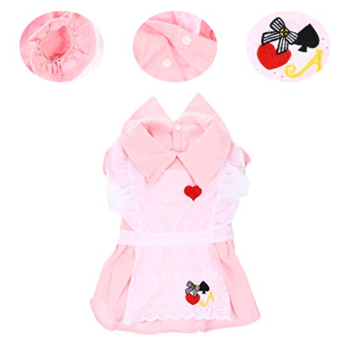 KESYOO Vestido de Cachorro de Inverno Macio Quente Pet Roupas Cachorrinho Vestido de Alice Cachorro