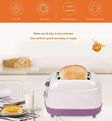 Profession Toaster, 2-Scheiben-Toaster, Brottoaster mit 7 Variabler Bräunungssteuerung, breite Schlitze, herausnehmbare… – Bild 3
