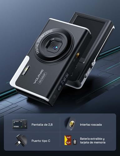 Cámara Infantil 4K WOLFANG con 56 MP y Zoom 16X - Fernando Cortés Cámara Infantil 4K WOLFANG con 56 MP y Zoom 16X - Fernando Cortés