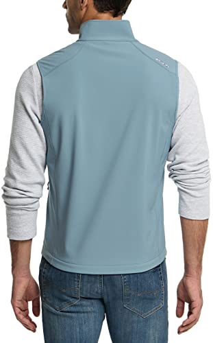TSLA Men's Sleeveless Softshell Vest, Full-Zip Windbreaker Vest, Outdoor Golf Travel Hiking Vest2