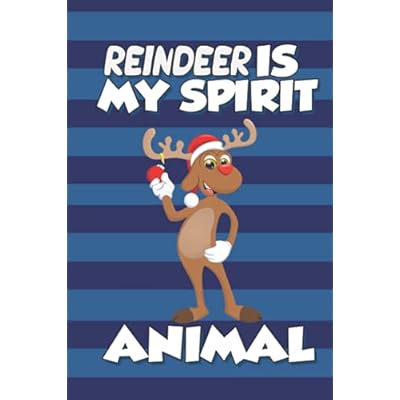 Reindeer is my spirit animal: lined NoteBook / Journal For Kids, men and kids cute Reindeer Gift notebook Reindeer, 120 blank Pages, 6x9 Inches Matte Finish