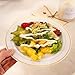 bUCLA 100Pieces Gold Plastic Plates -7.5inch White and Gold Disposable Salad/Dessert Plates - Ideal for Weddings, Party & Thanksgiving