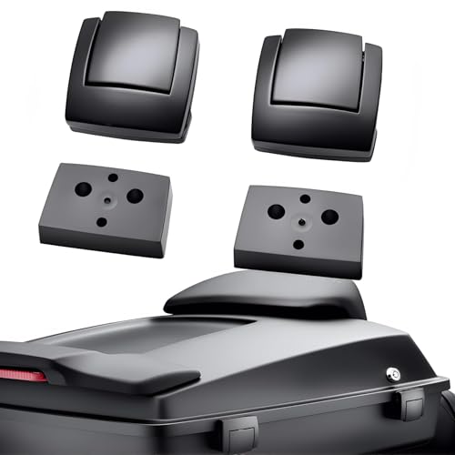 Kit de cierres Tour Pack compatibles con Harley Touring modelos 1980-2013 - cierre de maletero negro con espaciadores miniatura 5