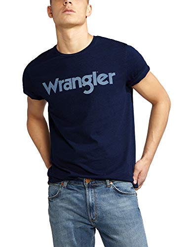 T-shirt Wrangler manches courtes pour homme couleur bleu indigo taille XL