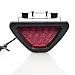 1x Universal High Power F1 Style 12 LED Strobe 3rd Third Tail Lamp Rear Brake Stop Light Compatible with Car SUV Truck ATV UTV RV-RED