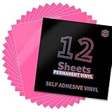 Lya Vinyl 12 Pack Glossy Hot Pink Permanent Vinyl, 12
