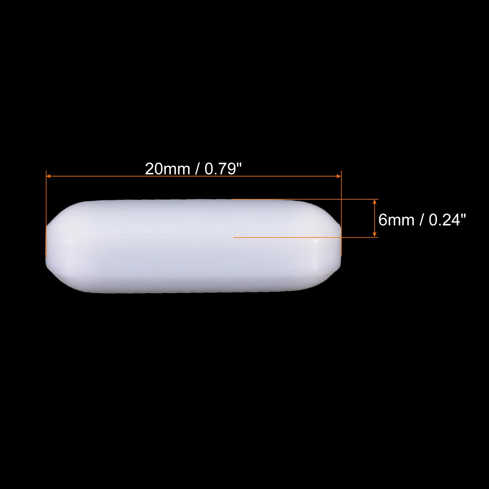 Sourcing Map Lot De 2 Barres Aimantées Agitateur Magnétique 60mm X 8mm Cylindre Revêtement PTFE Pour Laboratoire