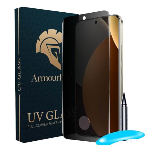 Image of ArmourPro UV Privacy Tempered Glass Screen Protector for Redmi Note 15 Pro Plus (6.8 Inch, Pack of 1) Full Edge to Edge Coverage | Anti-Spy /Anti-Peeping, 9H Hardness, Protection