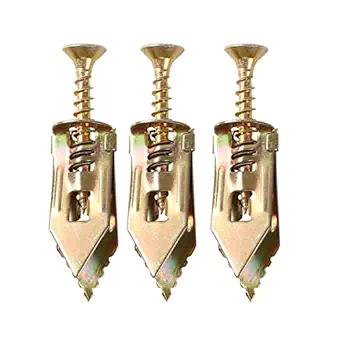 Knock-in Expansion Hollow Brick Ceiling Fixed Expansion Pipe, Knock-in Butterfly Expansion Plug self-Tapping Screw,100pcs