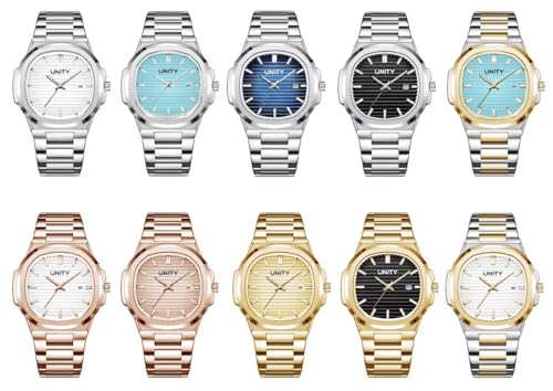 Montre d'affaires et décontractée pour homme à cadran carré élégant
