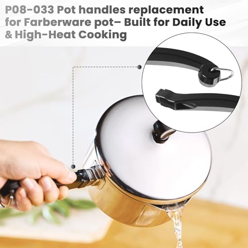 Zivceng P08-033 Saucepan Handle Replacement (Long) for Farberware Saute Pans Handle Replacement,P08-033 Cookware Handles for Farberware 8.5 and 12' Quart Saute Pans and 4 Quart Saucepans. - 5