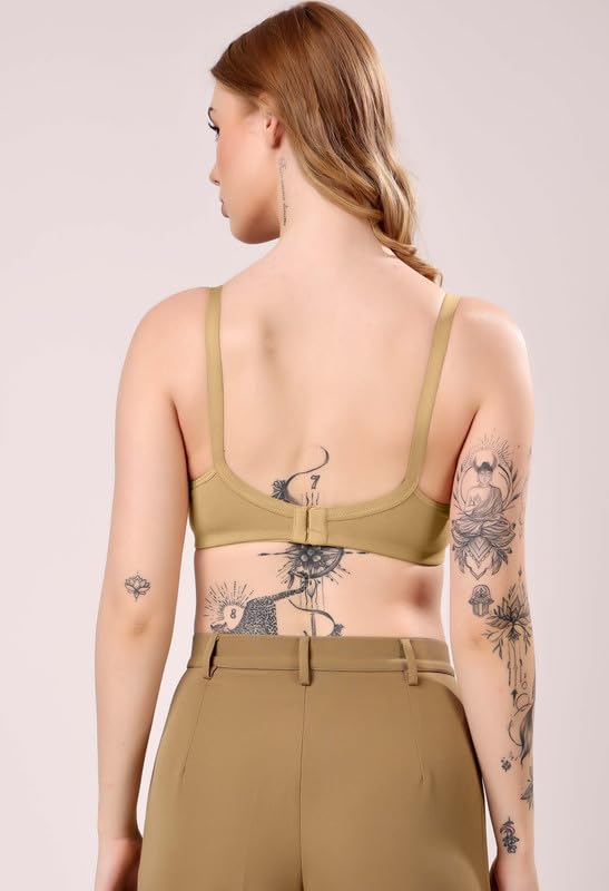 Image of London Hills Regular Bra for Women Everyday Non Padded Wire Free Full Coverage Cotton Blend