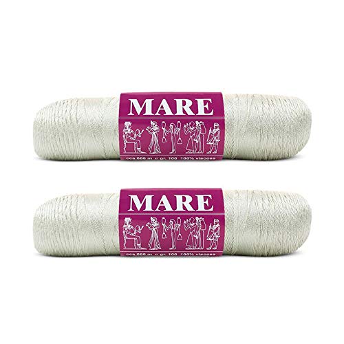 Número 2 ovillos Mare, 100% viscosa, 100 g = 665 m. cada uno