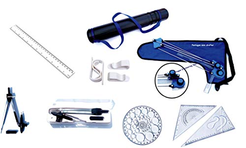 Pentagon Mini Drafter Combo 1 – for Engineering Drawing – for Students, Architect, Artist – Contains Mini Drafter, Sheet Container 3in1 Compass, Scale, Procircle, Set Square & Board Clips (Combo 1) Pentagon Mini Drafter Combo 1 – for Engineering Drawing – for Students, Architect, Artist – Contains Mini Drafter, Sheet Container 3in1 Compass, Scale, Procircle, Set Square & Board Clips (Combo 1)