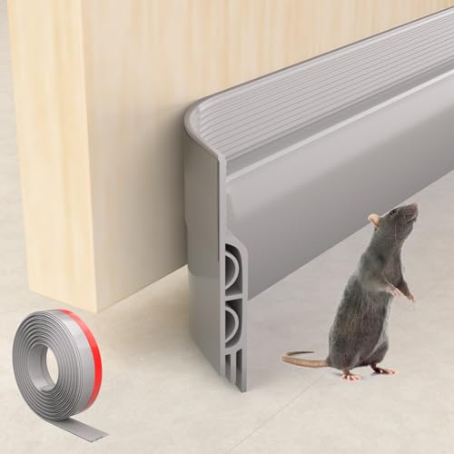 KNEELISA 39" Gray Under Door Draft Stopper Interior for 0-1“ Gap,Silicone