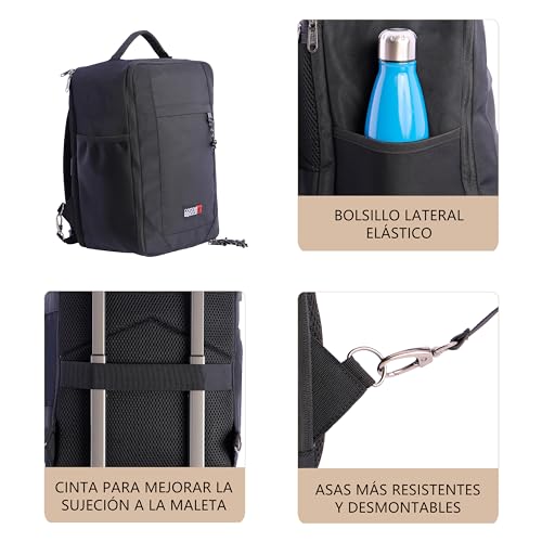 Coronel Tapioca - Mochila Viaje Cabina avión 40x20x25 - Bolso Viaje Ryanair easyJet - Equipaje de Mano Unisex Impermeable - Ibarra