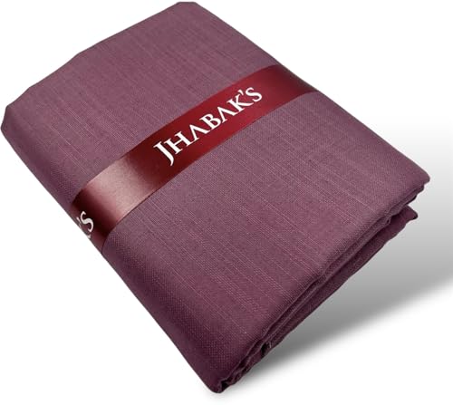 Image of JHABAK'S Men's 100% Pure Cotton Unstitched 1.7 Meters Shirt Piece - 3.25 Meters Suit Fabric Set with Cufflinks (Multicolour, All Weather Fabric, Attractive Box)