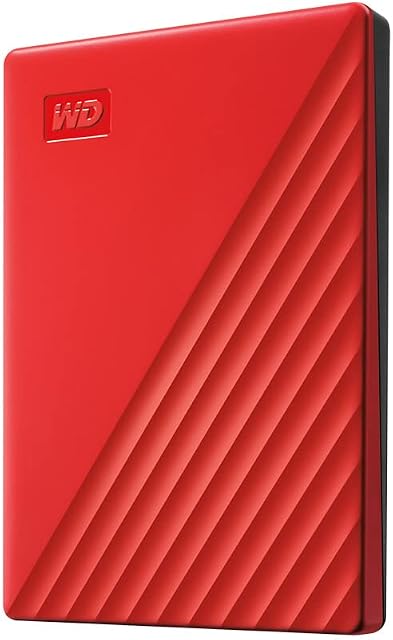 WD 1TB My Passport Portable External Hard Drive HDD with Password Protection and auto Backup Software, Red - WDBYVG0010BRD-WESN