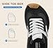 LUCKY STEP Women's Retro Tennis Fashion Sneakers Classic Casual Thin Sole Cute Comfortable Genuine Leather Trainer Ligheweight Trendy Walking Shoes(Black,7)
