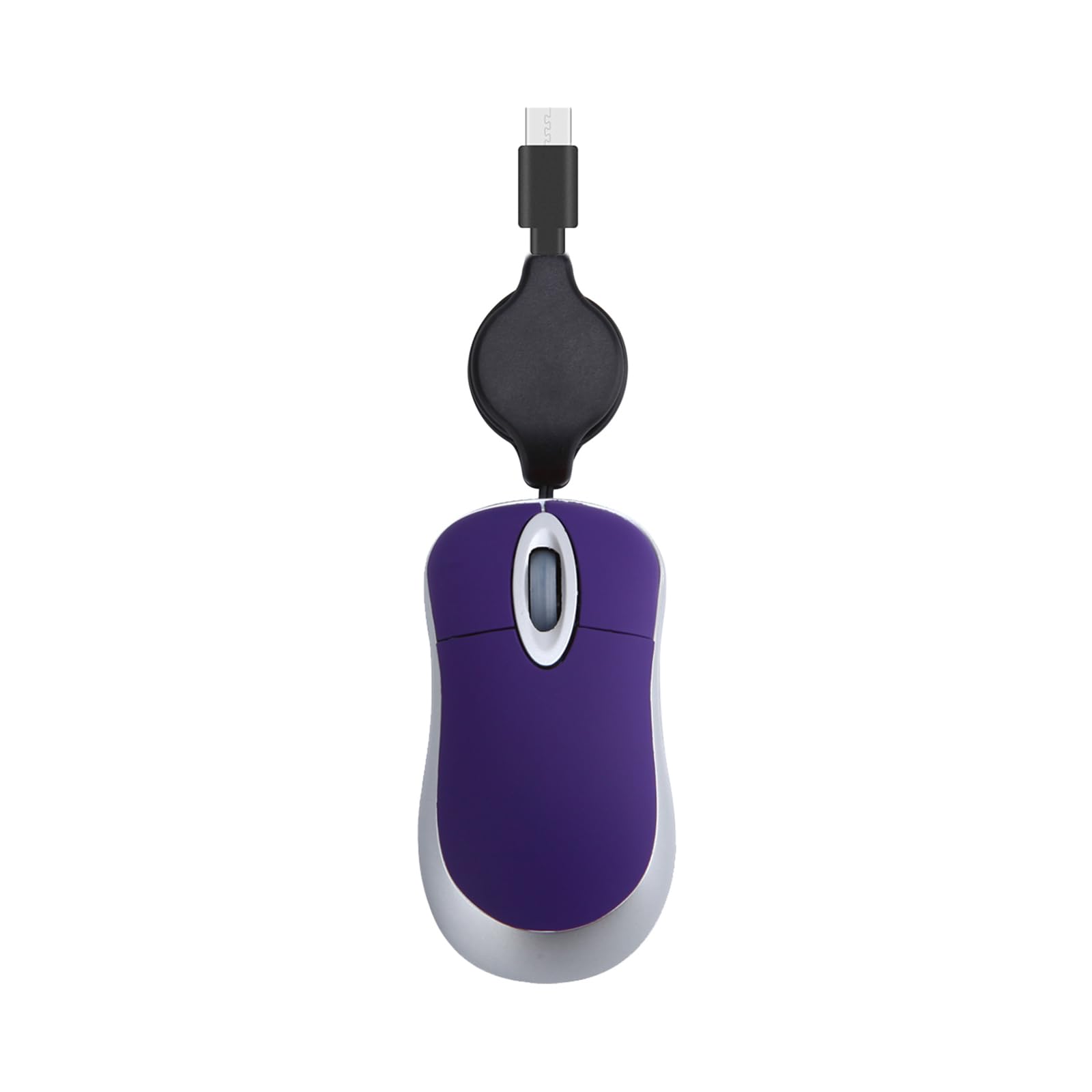USB C Corded Mouse Retractable Cable Small Mouse for Kids Children 1000DPI Optical Travel Mouse PC Desktop Notebook