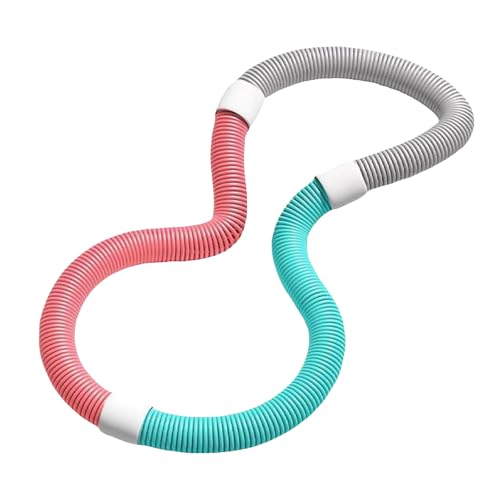 【急上昇人気!】FLYGWIN フラフープダイエット ソフト PVC 素材(腰に優しい)折りたたみ式(ポータブル)静音(室内使用可)重み付け機能(脂肪燃焼促進)ウエスト・背中・脚・胸全身エクササイズ 男女兼用 公園・室内トレーニング用 サイズ調整可能 耐久