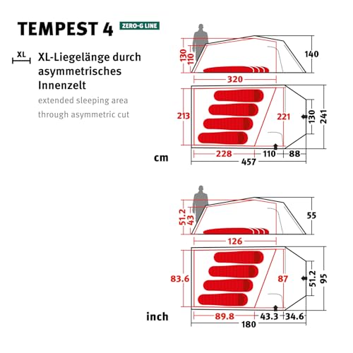 Tunnelzelt für 4 Personen von Wechsel – Tempest Trekkingzelt