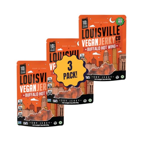 Louisville Vegan Jerky - Buffalo Hot Wing Vegan and Vegetarian