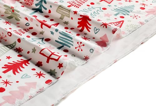 Image of Newborn Swaddle Blanket Set, Headband and Beanie | Polyester, 1-piece set, receiving and swaddle blanket, Red Cartoon Christmas, matching headband, matching beanie
