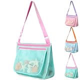 LIDAGO Beach Bag Toys for Shell Collecting,Beach Mesh Bag with Adjustable Shoulder Straps,Swimming Accessories for Boys and Girls