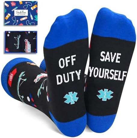sockfun Gifts for Nurse Doctor EMT Optometrist - Funny Nurse Doctor Assistant Vet Tech Gift Socks