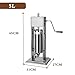 Imagen de Máquina manual comercial vertical Churros Maker Donut de acero inoxidable 5 litros y 4 boquillas Churros